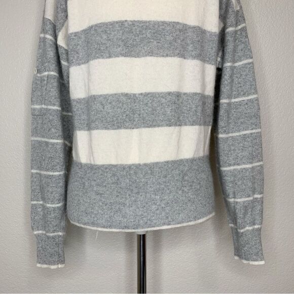 Liz Claiborne Collection Lambswool Angora Rabbit Blend Striped Sweater - Picture 9 of 11